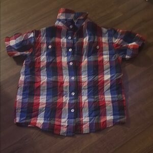 Plaid Button-Up Shirt